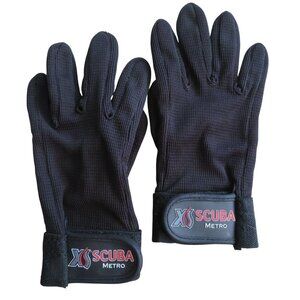 Womens XS Scuba Metro Neoprene & Nylon Diving Gloves Logo Grip Black